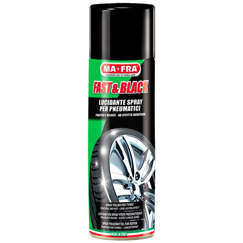 abrillantador de neumáticos moto fast & black 500 ml
