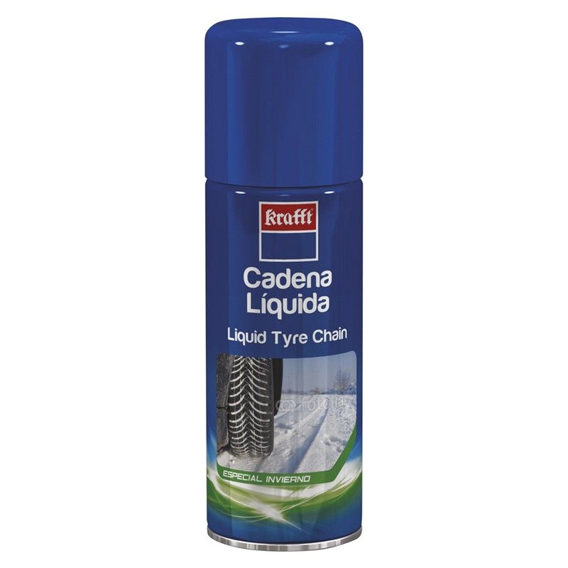 cadena líquida en spray krafft 270 ml para aumentar la adherencia del neumático en condiciones meteorológicas adversas