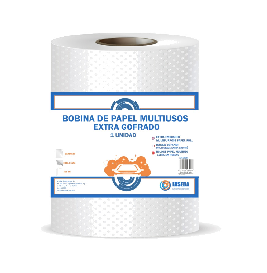 bobina de papel multiusos extra gofrado 815 gramos