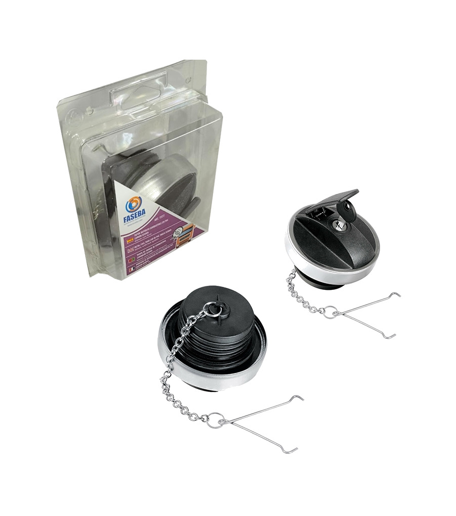 tapón de depósito de combustible para camion de pvc con llave 60 mm