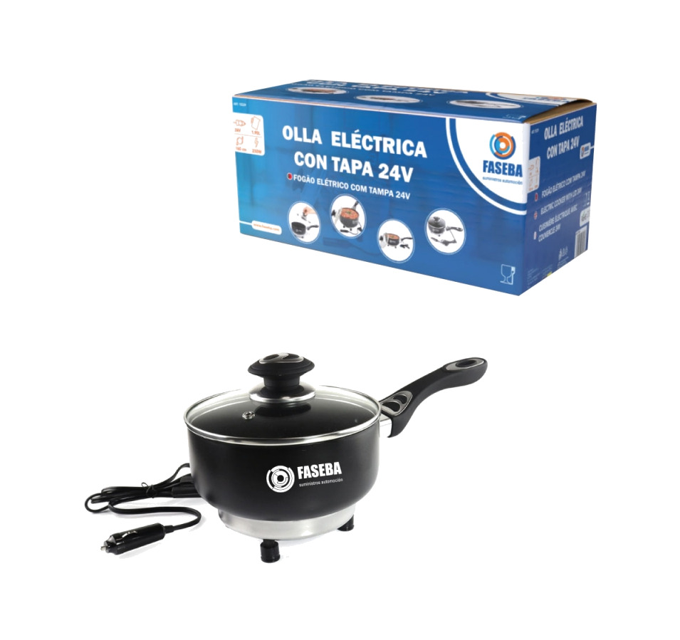 olla eléctrica con tapa 24v 250w 18cm x 8cm