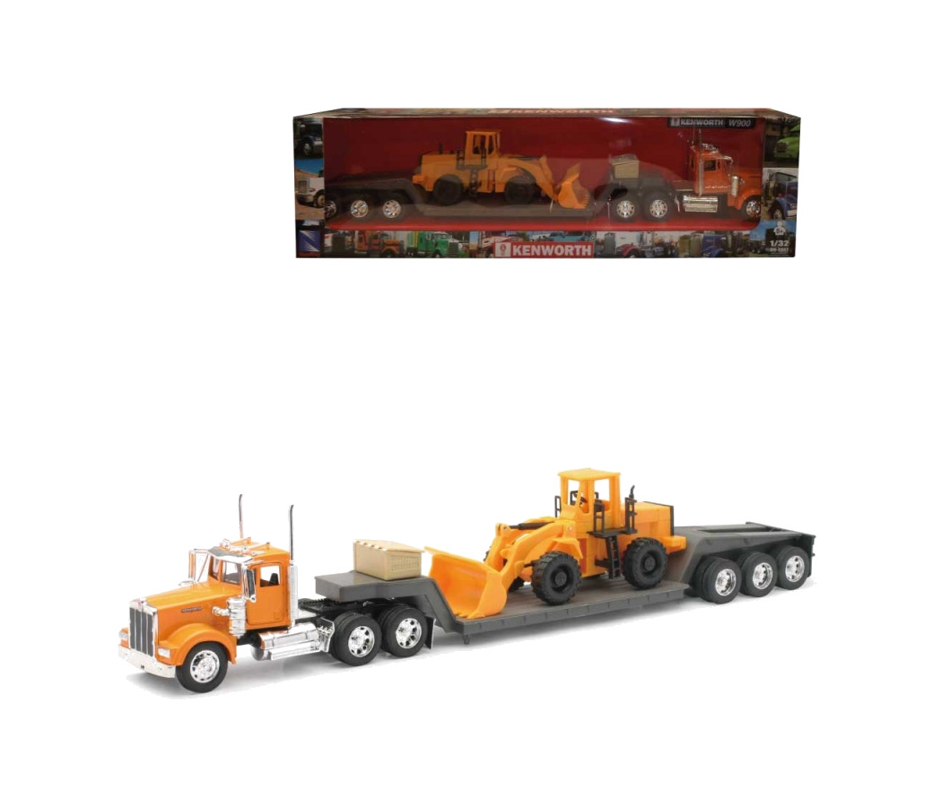 camión a escala con bulldozer 1/32 kw900 avec