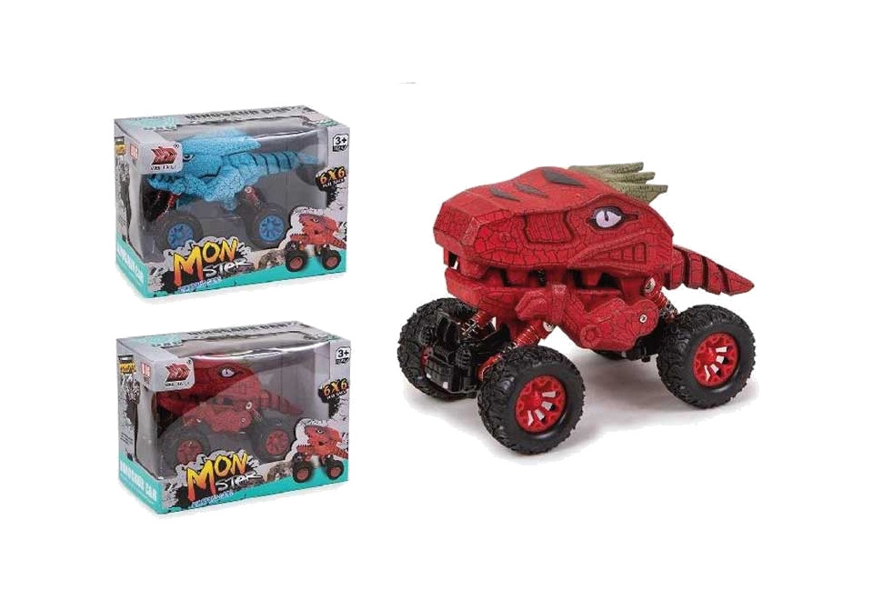 coche dinosaurio con retrofricción 15,40x21,50x11,50 cm