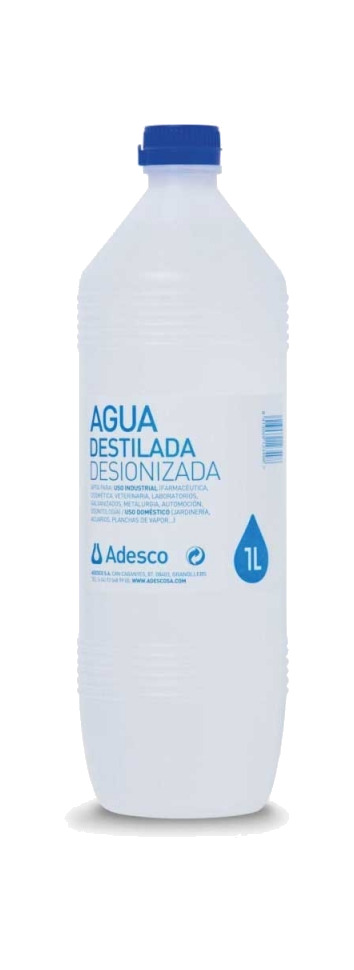 agua destilada en botella 1 litro