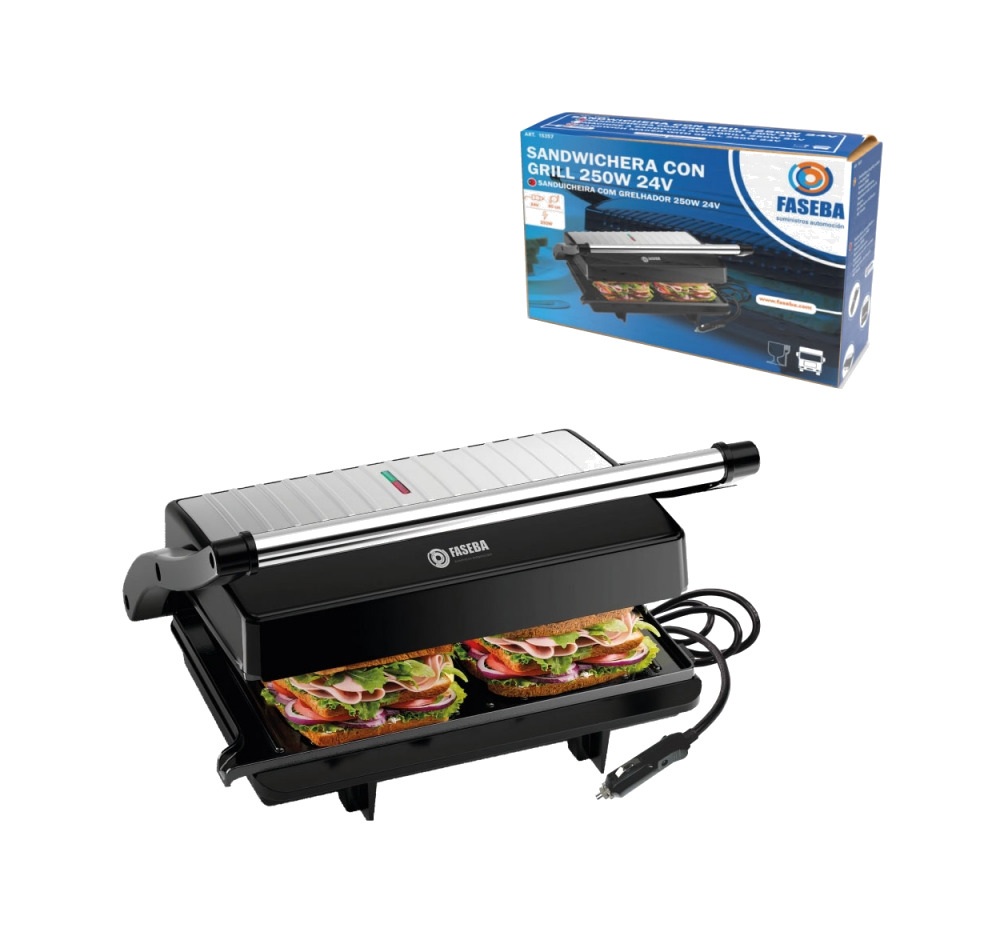 sandwichera eléctrica con grill 250w 24v