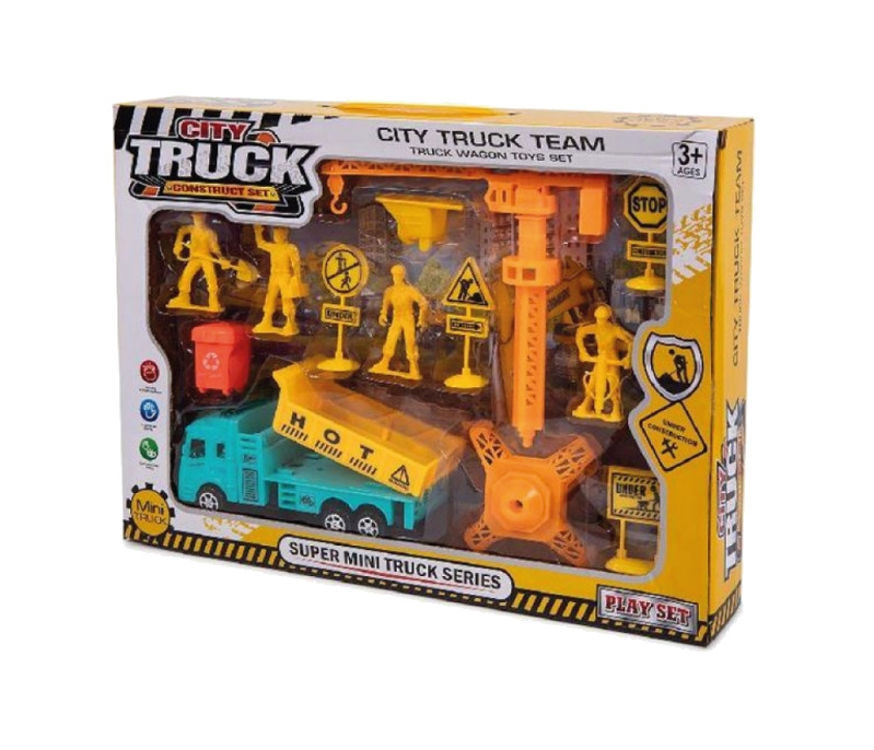 caja de conjunto construcción juguete