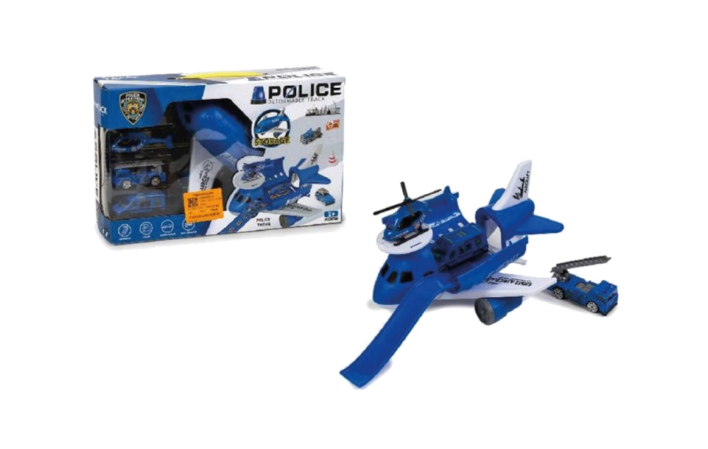 avión porta vehículos de policía