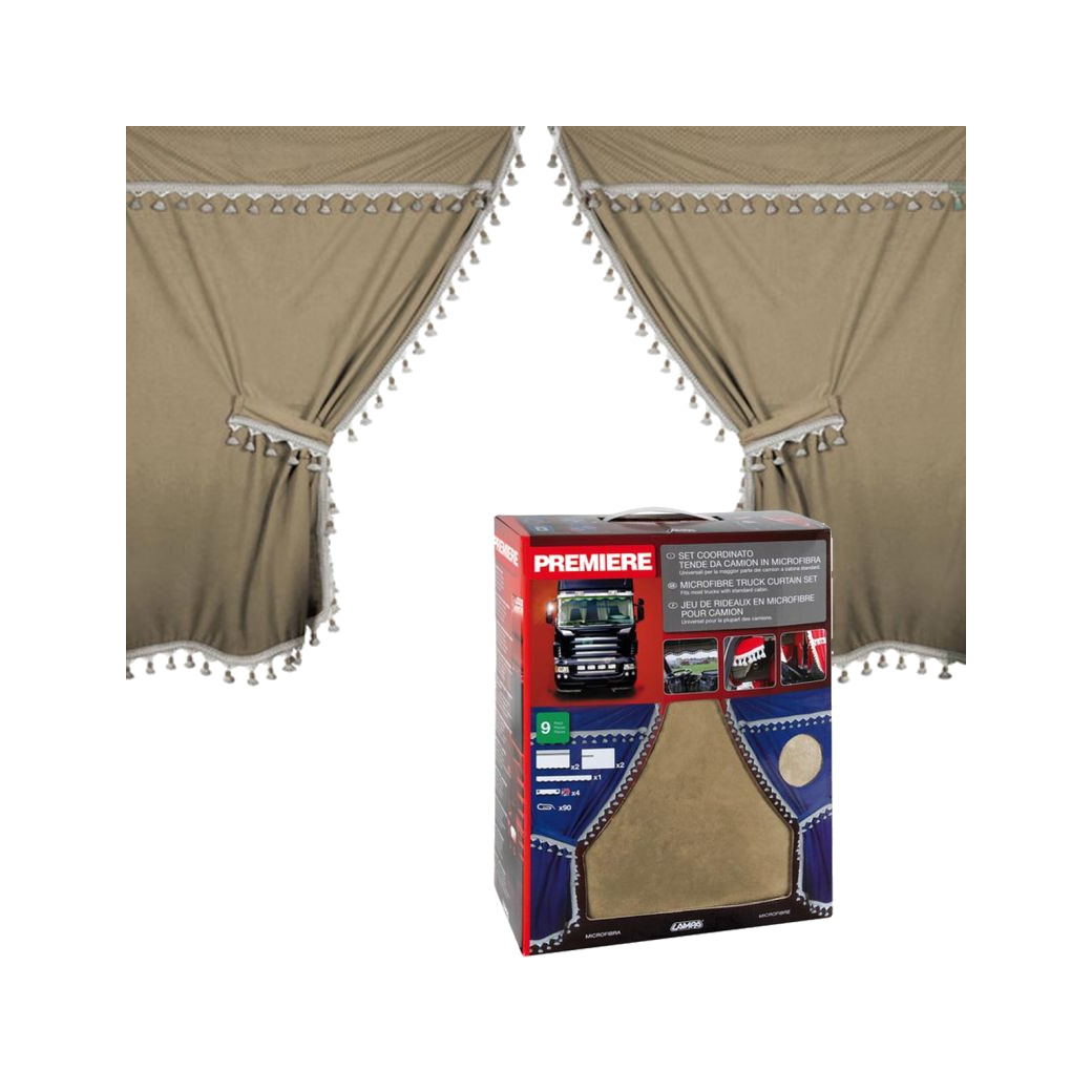 kit completo de cortinas para camión lampa: cortinas de vidrio, persianas centrales, tira de sombrilla, correas magnetizadas y ganchos de plástico