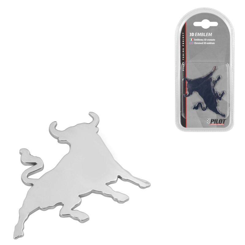 pegatina adhesivo cromado toro de lampa