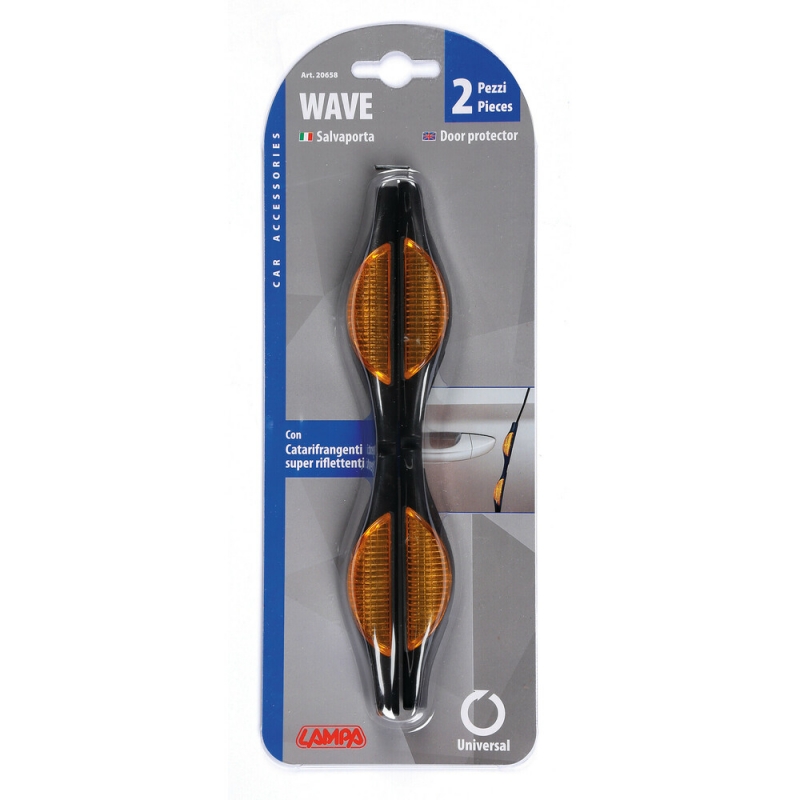 set de 2 protectores de puerta para coche con reflectante