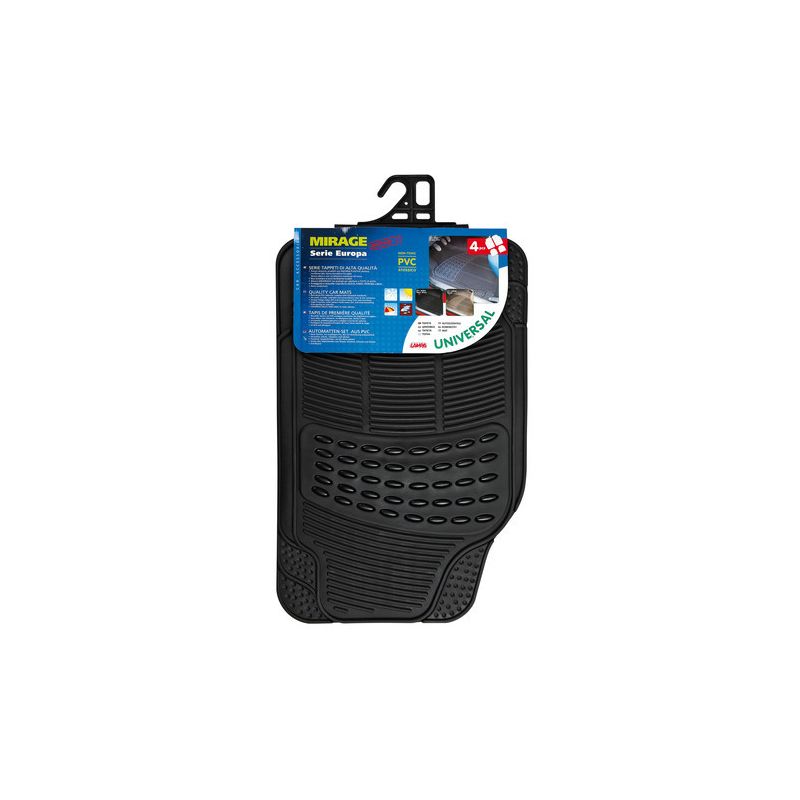juego de 4 alfombrillas de coche universales miracle pvc