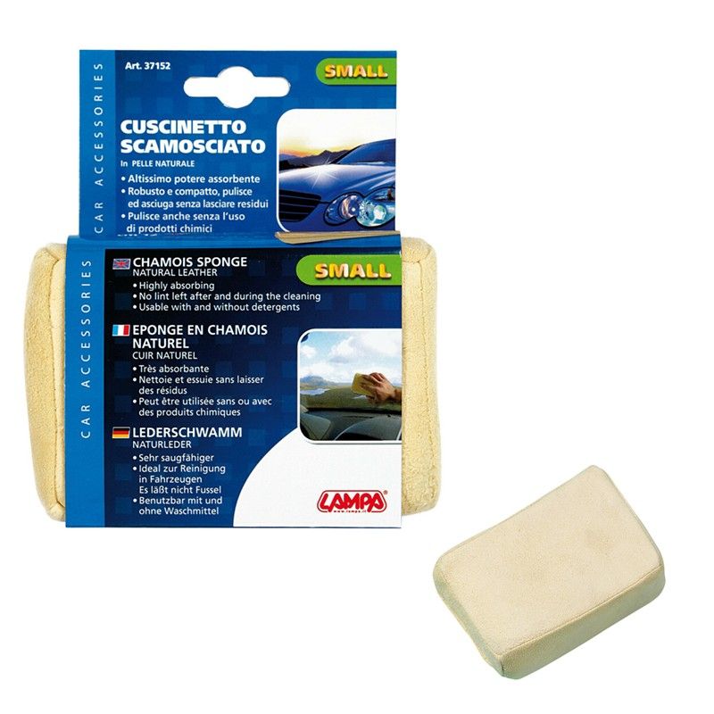esponja de cuero natural lampa - máxima absorción y limpieza sin residuos