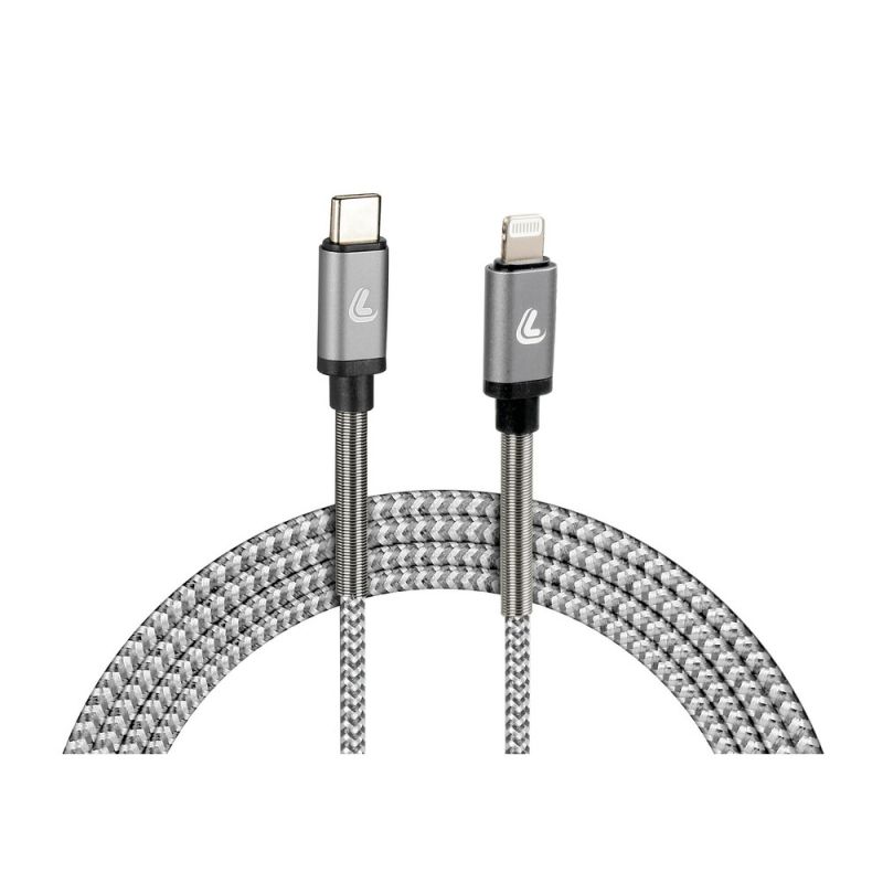 cable de carga usb tipo c y iphone de 100 cm con tecnología power delivery de lampa