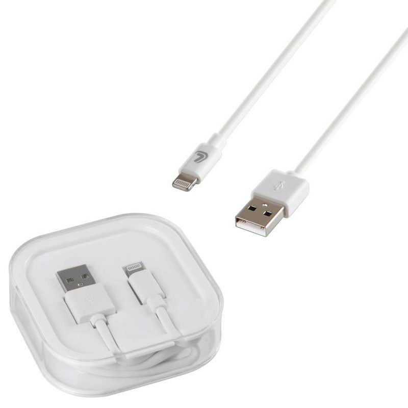 cable de carga usb/apple 8 pins essential 100 cm para recarga y sincronización