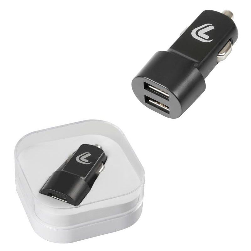 cargador de mechero con 2 puertos usb essential 2100 ma 12/24 v de lampa