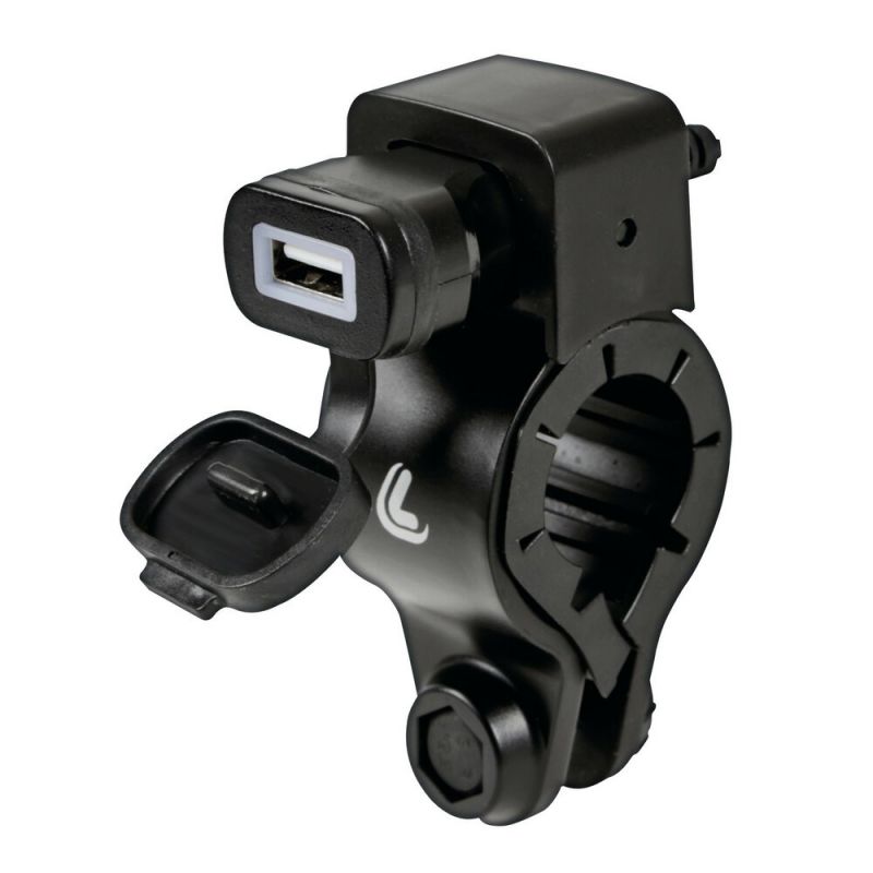 cargador de mechero fijación al manillar para moto usb 12/24v 3000ma - lampa
