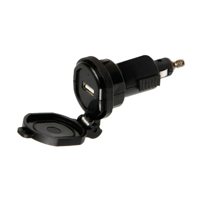 cargador de mechero lampa para teléfono móvil con carga rápida din usb 12/32v 2400ma