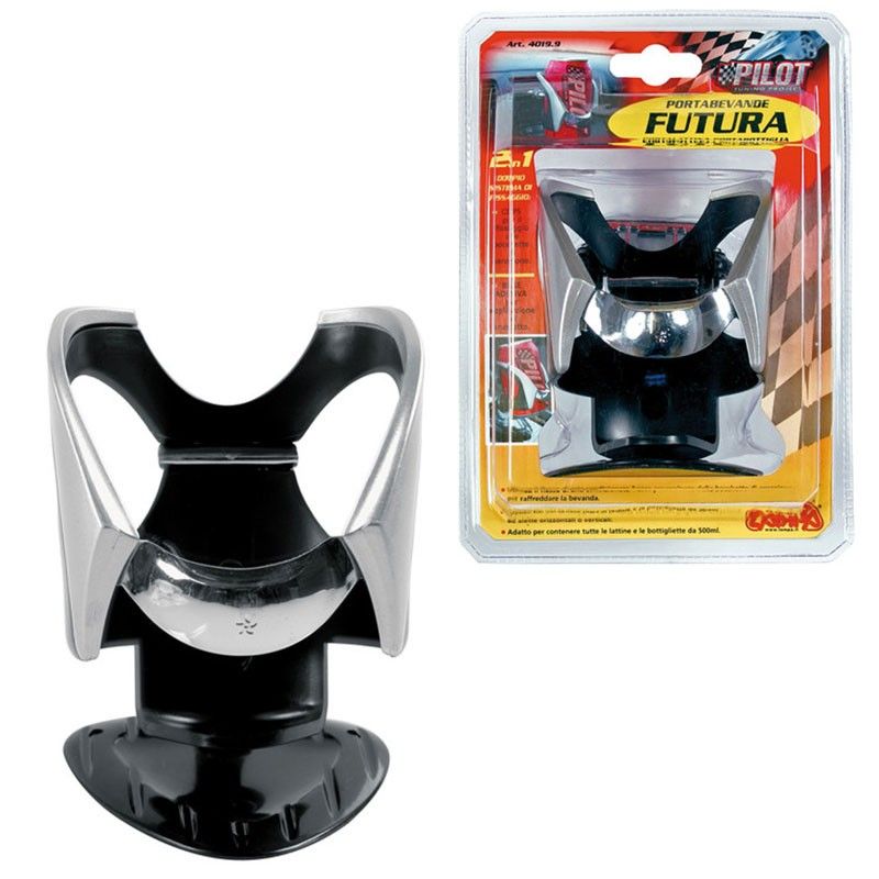 portalatas para coche con adhesivo o clip futura