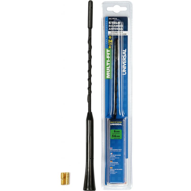 antena de coche lampa de 24 cm con acabado mate y espiral