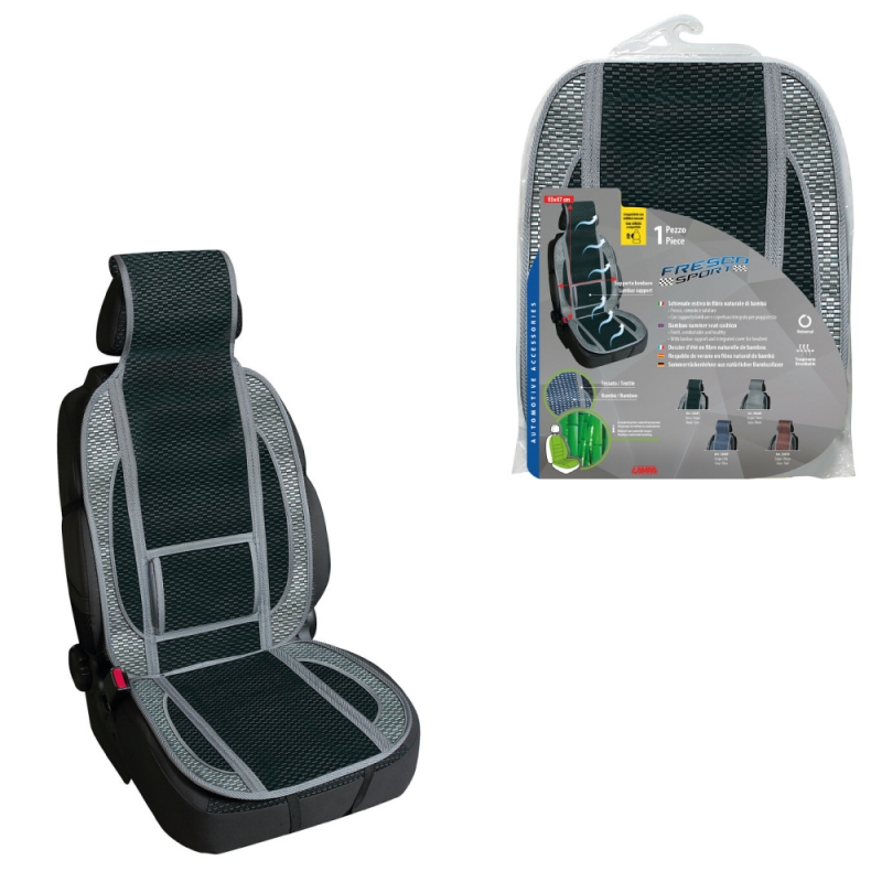 respaldo de asiento de bambú natural para verano - cubierta universal con banda elástica para la mayoría de los asientos