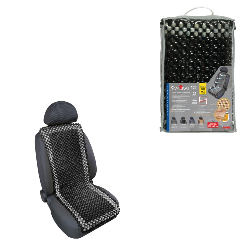 Respaldo bolas madera cubre asiento SAMURAI con sistema Easy-Fit y masaje natura - Imagen 6 de 11