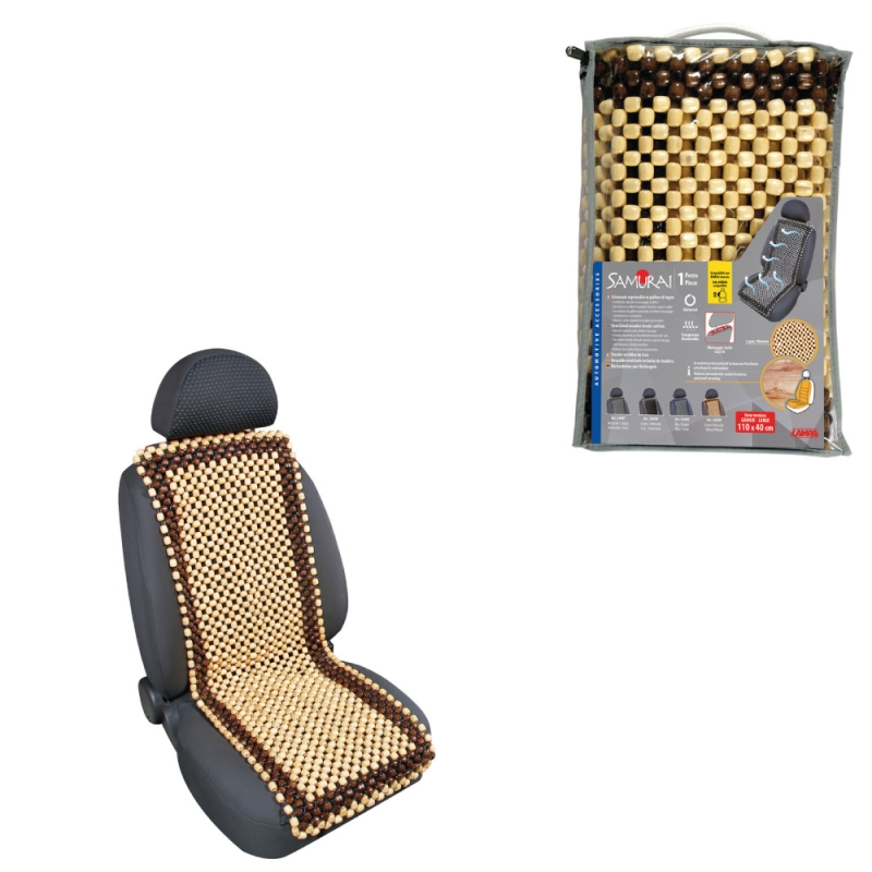 Respaldo bolas madera cubre asiento SAMURAI con sistema Easy-Fit y masaje natura - Imagen 5 de 11
