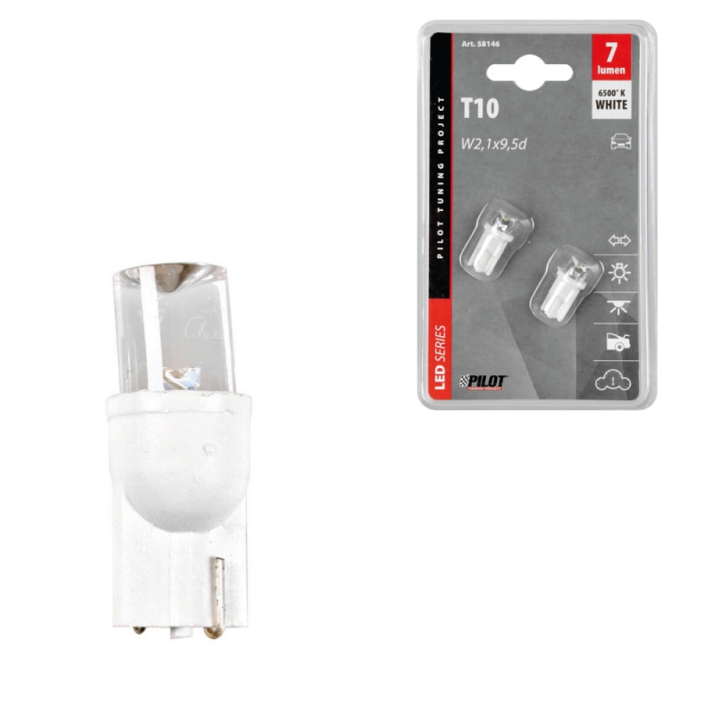 blister 2 lámparas bombillas t10 led 12v w2 1x9 5d