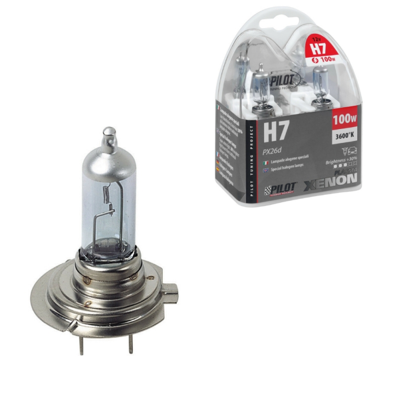blister 2 lámparas bombillas h7 xenon 12v 100w px26d - lampa