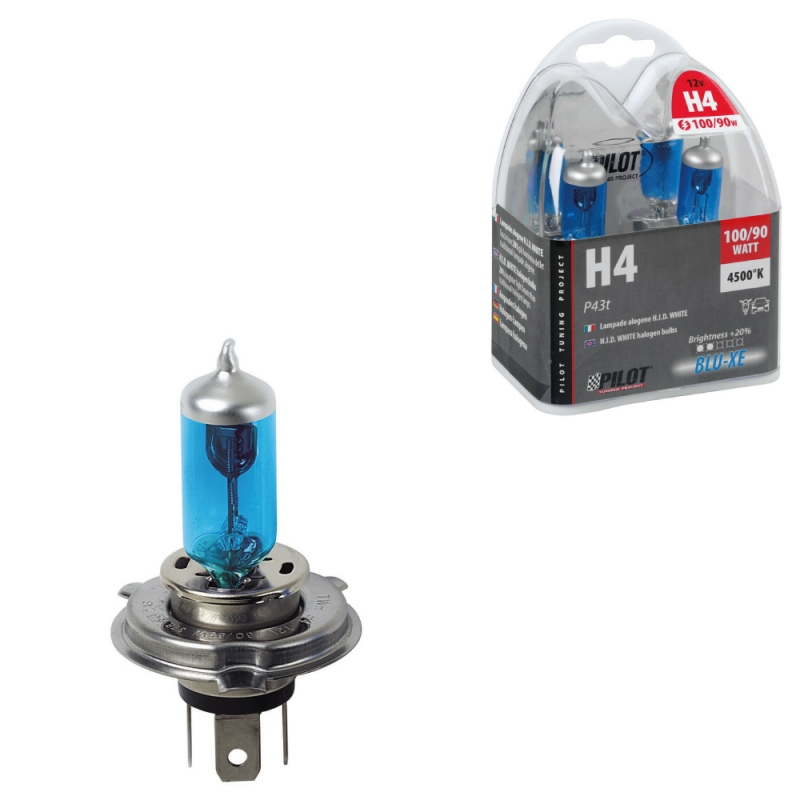 blister 2 lámparas bombillas h4 blue-xe 12v 100/80w p43t