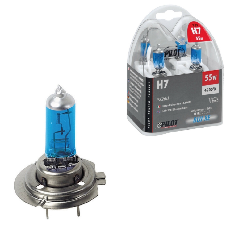 blister 2 lámparas homologadas h7 blue-xe 12v 55w px26d e de lampa