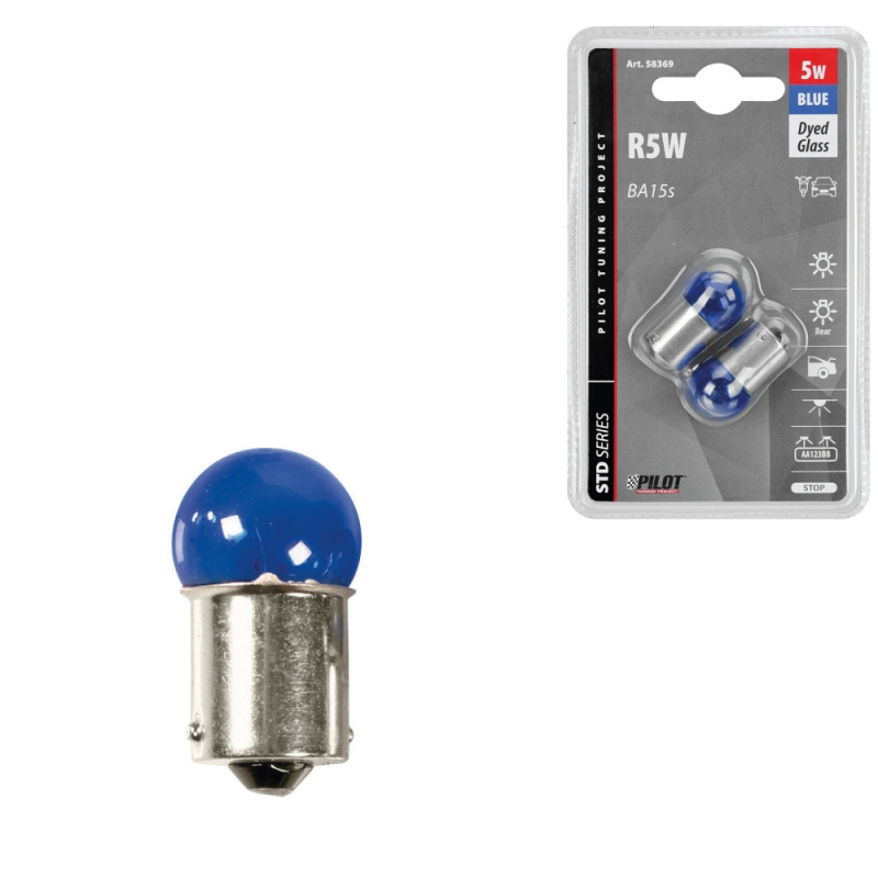 blister 2 lámparas r5w 5w ba15s de lampa - luz blanca intensa y vidriera para mayor luminosidad