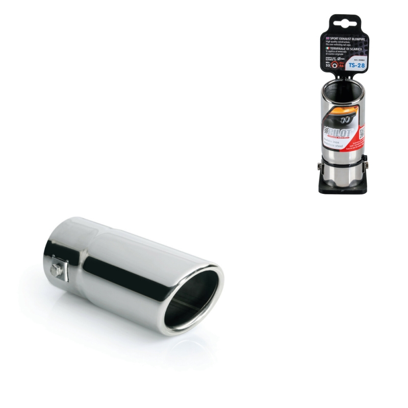 cola de escape de acero inoxidable ts 28 ø33-46 cm de lampa