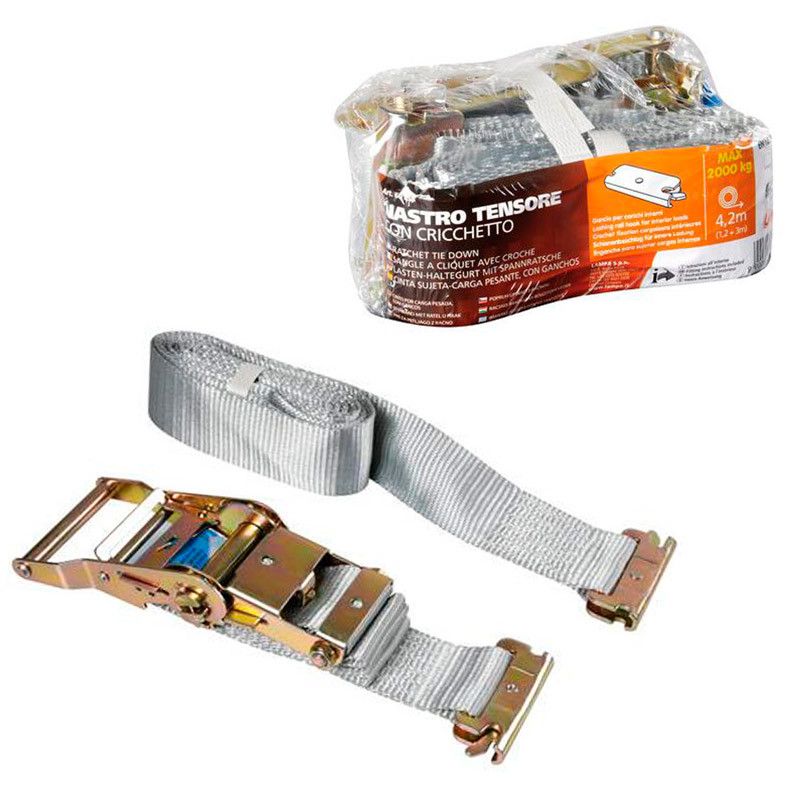 trincaje completo banda + carraca enganche corredera para cargas internas 4.2m de lampa