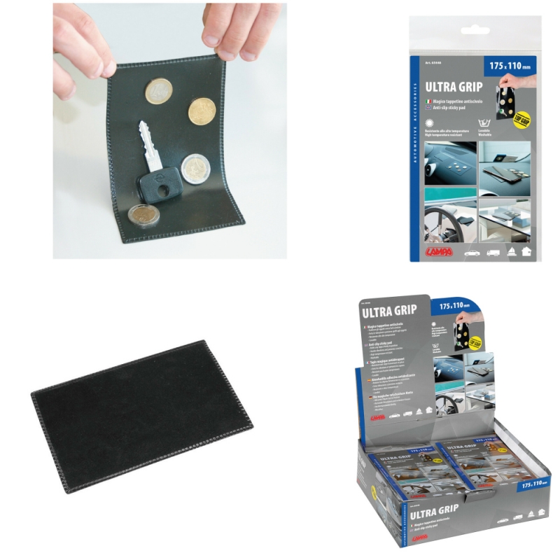 alfombrilla adhesiva para salpicadero super-grip 17.5x11 cm - antideslizante y ayuda a evitar vibraciones