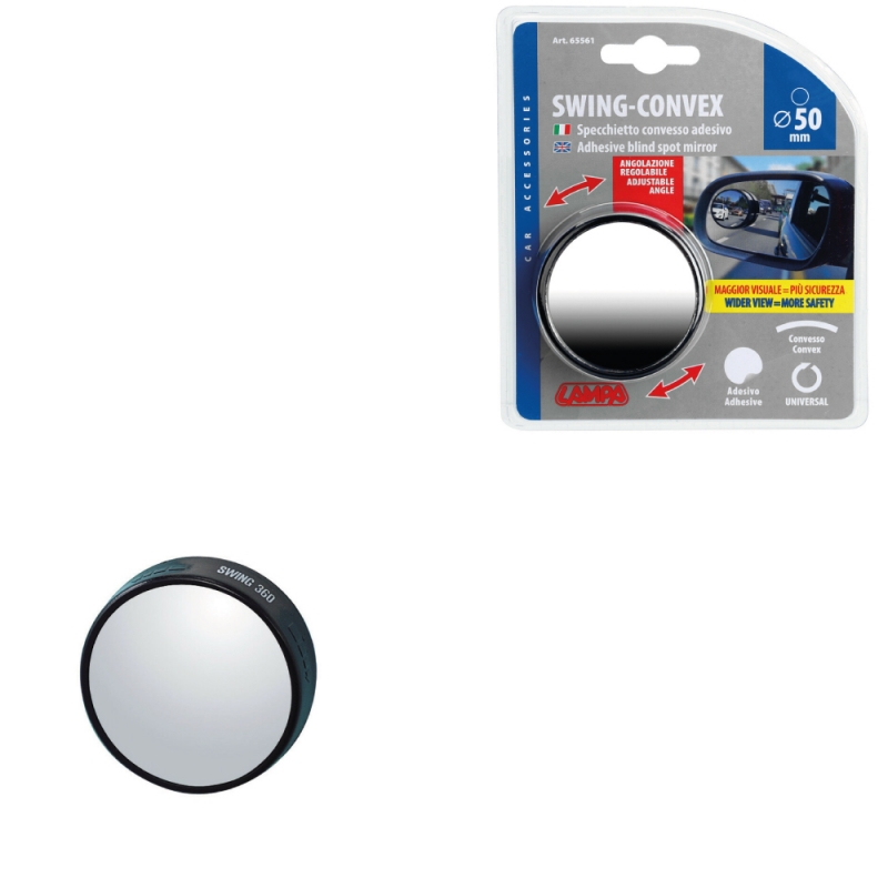 espejo auxiliar convexo adhesivo redondo para retrovisor coche - lampa