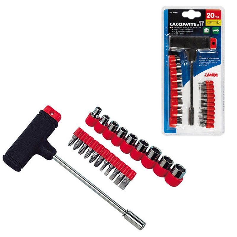 kit de 20 llaves de vaso y puntas de destornillador intercambiables