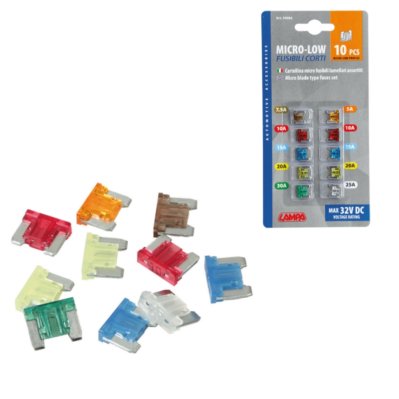 blister 10 fusibles plano perfil bajo micro lampa