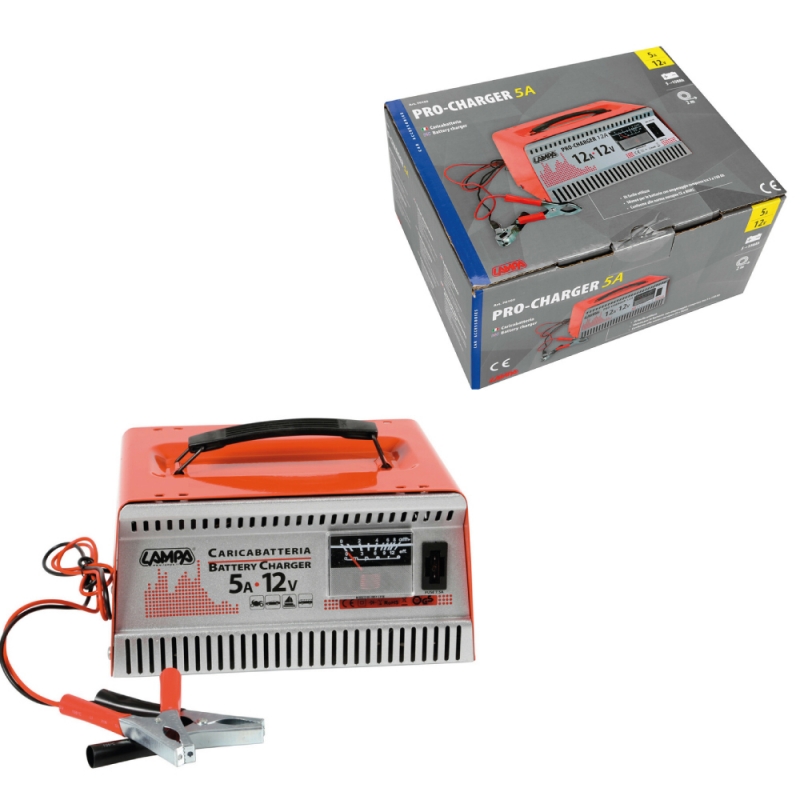 cargador de bateria al mechero 5a 12v gs-tuv rohs de lampa