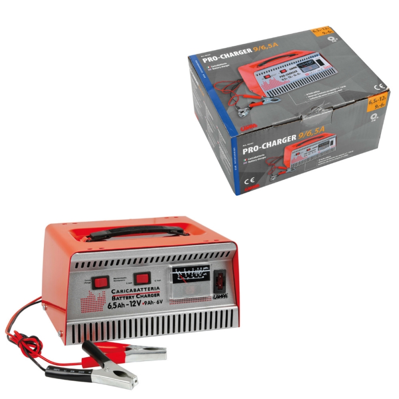 cargador de bateria al mechero 9a 12v gs-tuv rohs lampa