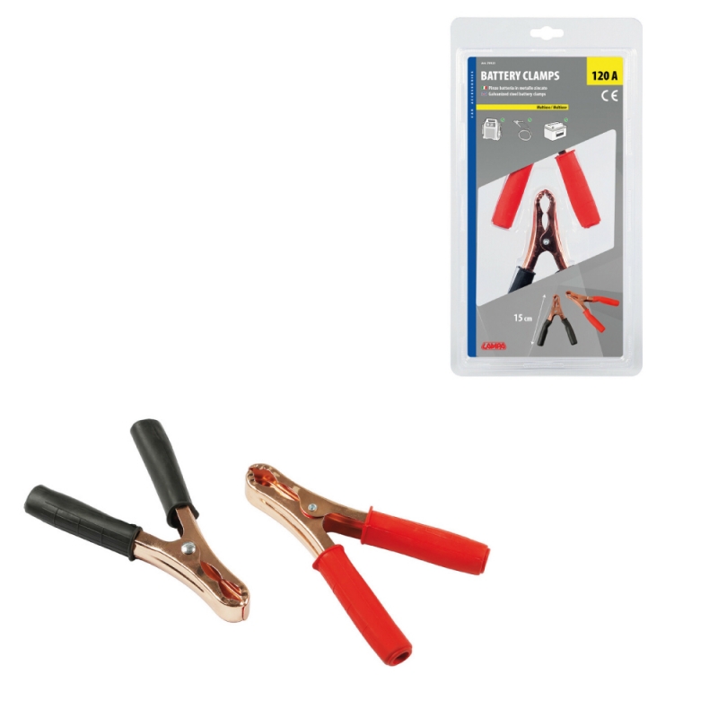 par de pinzas para batería lampa - 120a, 15cm