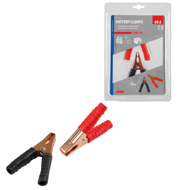 par de abrazaderas de batería lampa - 10 cm - 60a