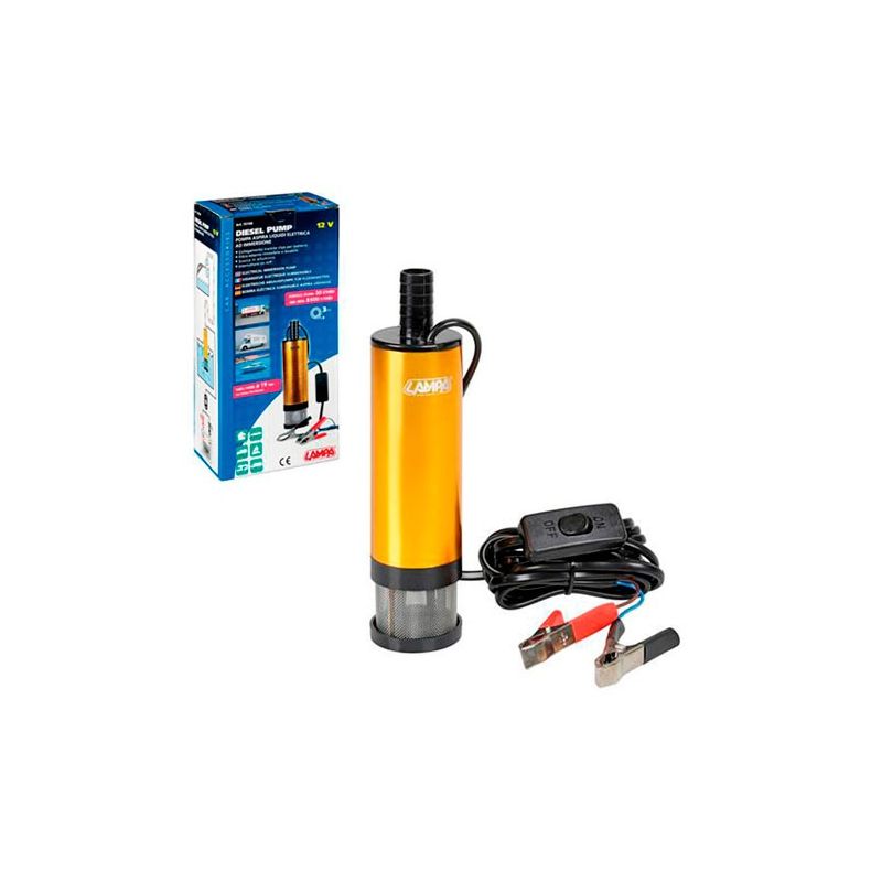 bomba de succión de líquidos eléctrica lampa 12v 30l/min con filtro externo removible