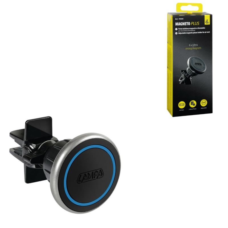soporte magnético para teléfono magneto plus con clip para ventilación de coche