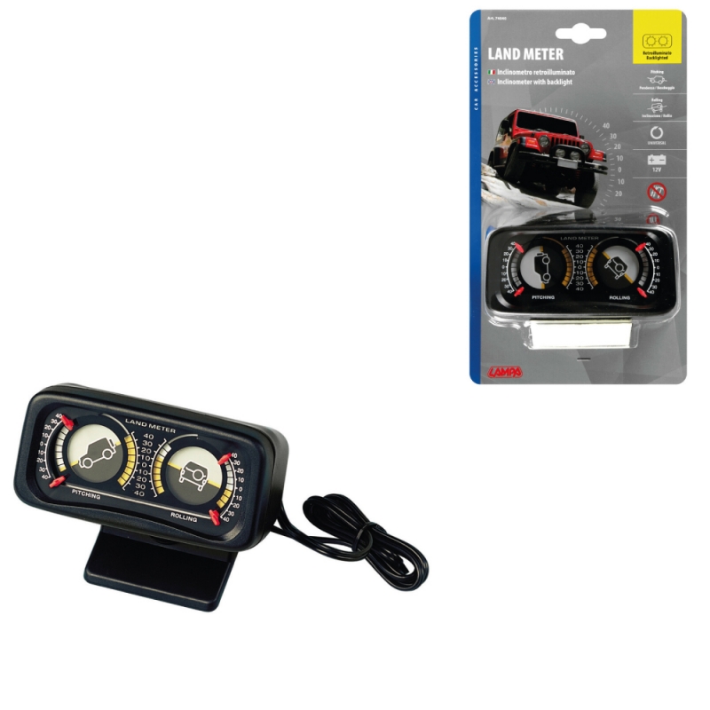 inclinómetro iluminado para vehículos todo terreno