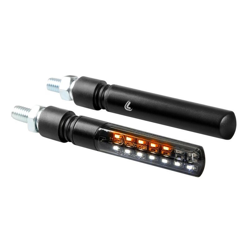 intermitentes secuenciales led 12v - luz naranja y blanca - homologación e