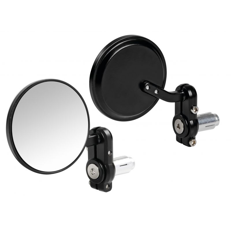 juego de espejos retrovisores de aluminio para moto - articulación regulable y fácil fijación