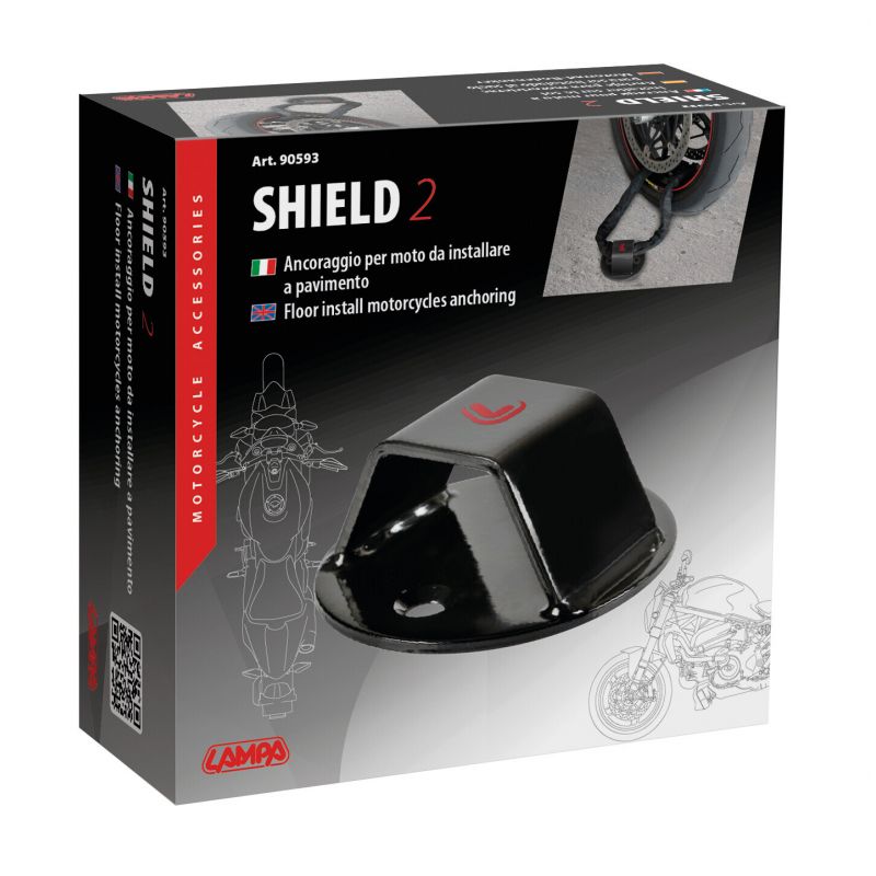 Support Ancrage Antivol Sol Pour Moto Et Vélo - Acier - Marque LAMPA - Fixation Sécurisée