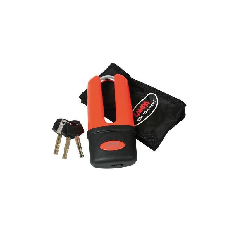 candado antirrobo de disco de freno para moto con 3 llaves - cierre de alta seguridad de arco de acero cromo-molis ø 11mm con funda de nylon