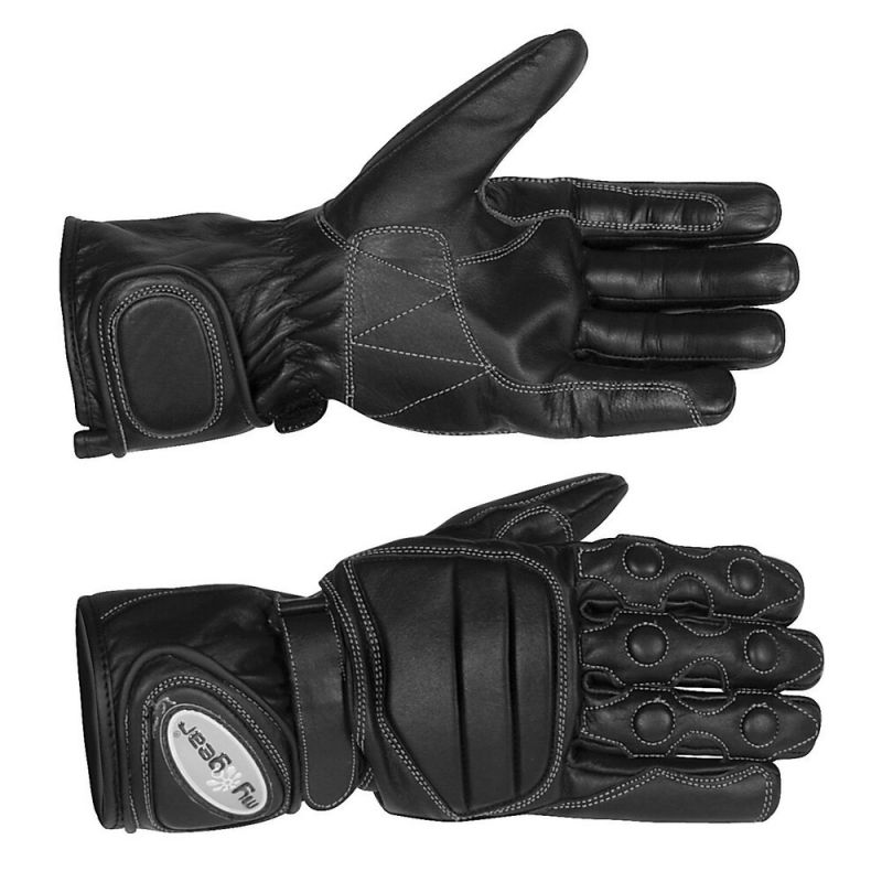 guantes de piel moto touring t-maxter | protecciones blandas autoformantes