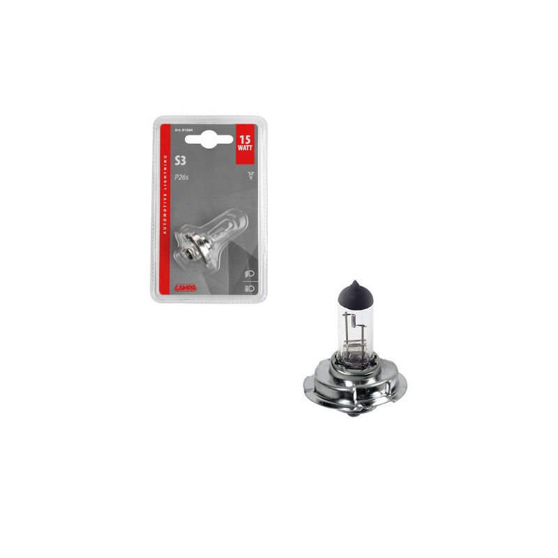 lámpara bombilla halógena s3 12v 15w p26s